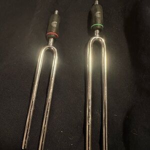 Silver Tuning Forks with Black Handles